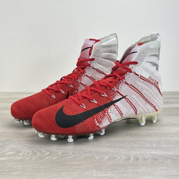 Nike Vapor Untouchable 3 Elite Football Cleats White Gym Red AO3006-160 Mens 12 - Picture 9 of 11